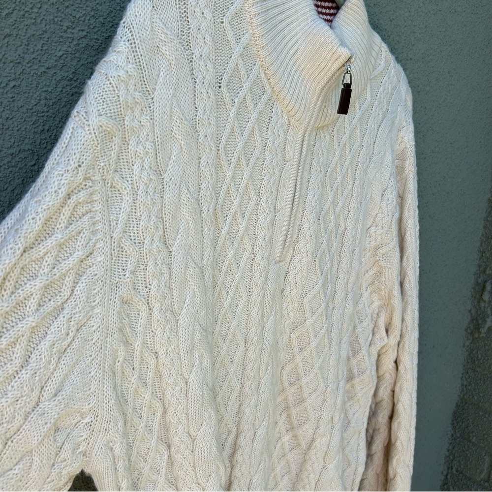 True Measure by J.L. Powell 100% Alpaca Fisherman Knit Pullover Sweater Size XXL - Picture 4 of 12